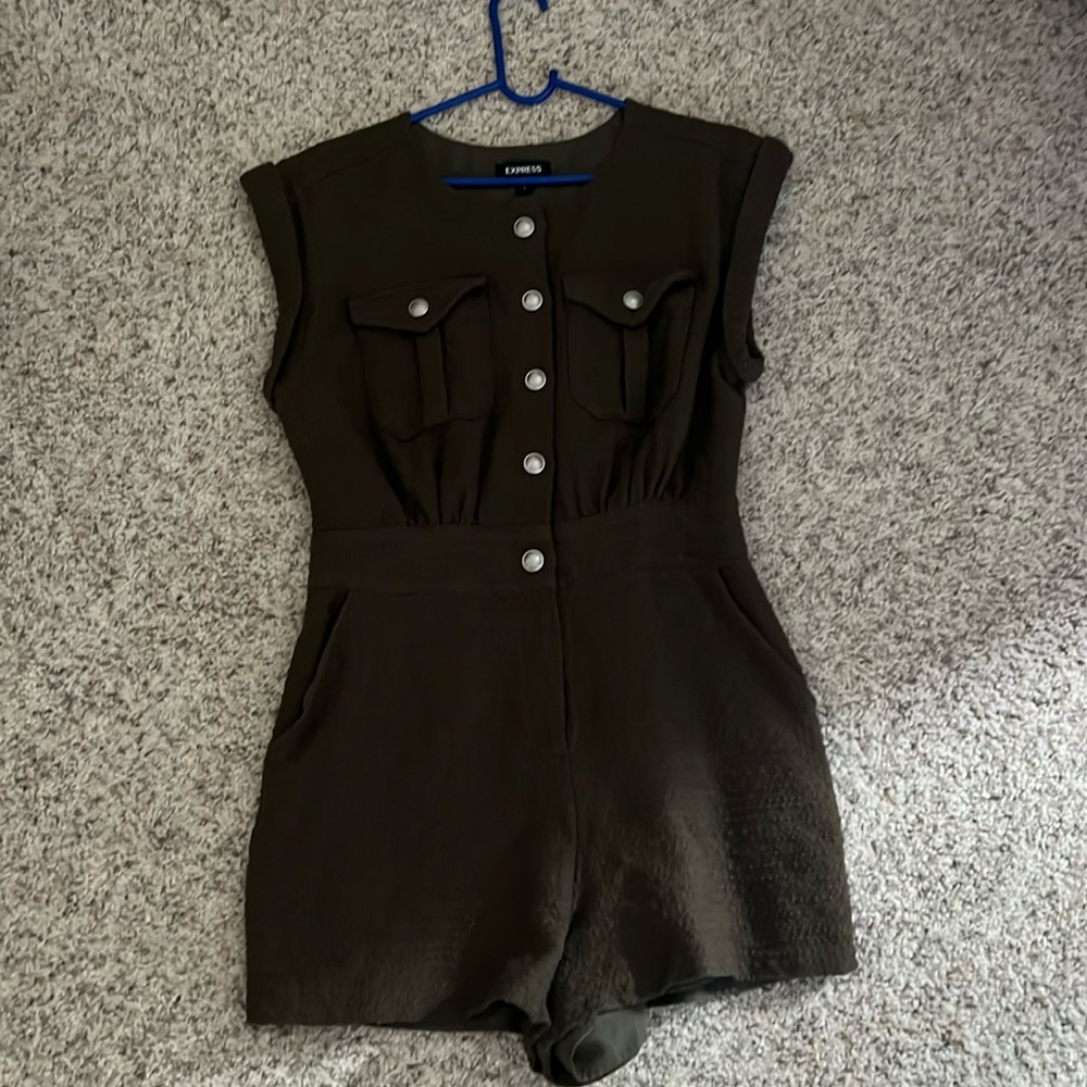 Express button front utility Romper